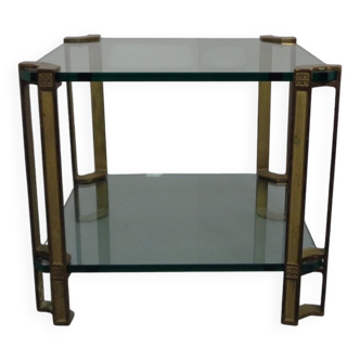 T24 Tempered Glass & Brass Coffee Table by Peter Ghyczy, Germany, 1970s