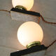 Lampes de chevet mid-century en laiton & opalin