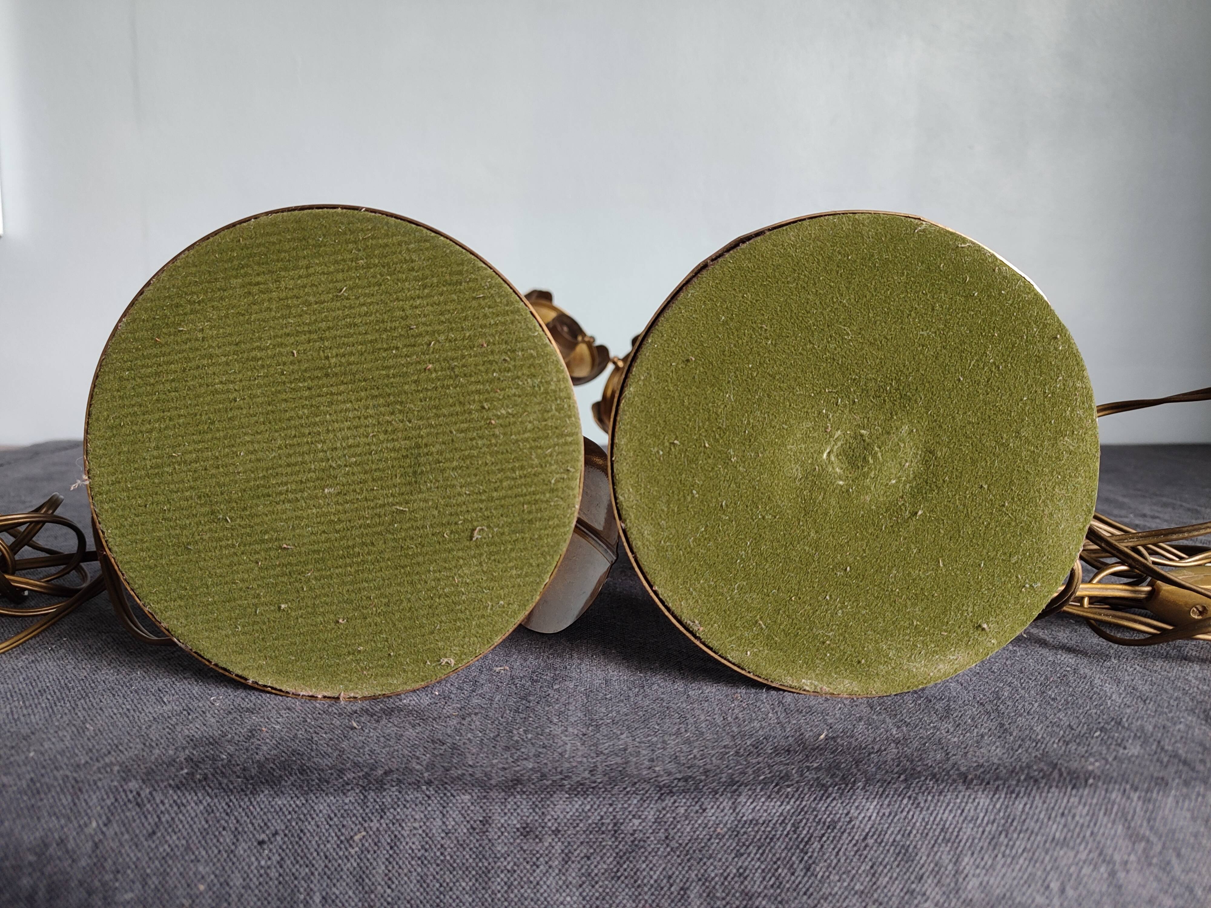 Pair of art deco lamps old gooseneck