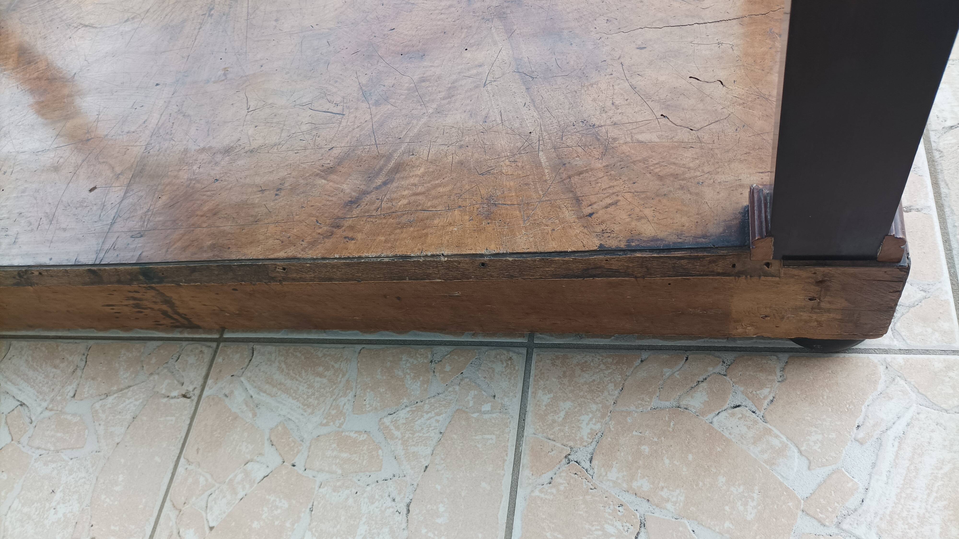 Large Empire period mahogany console table