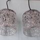 Pair of holophane glass pendants