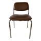 Chaise vintage en chrome et skaï