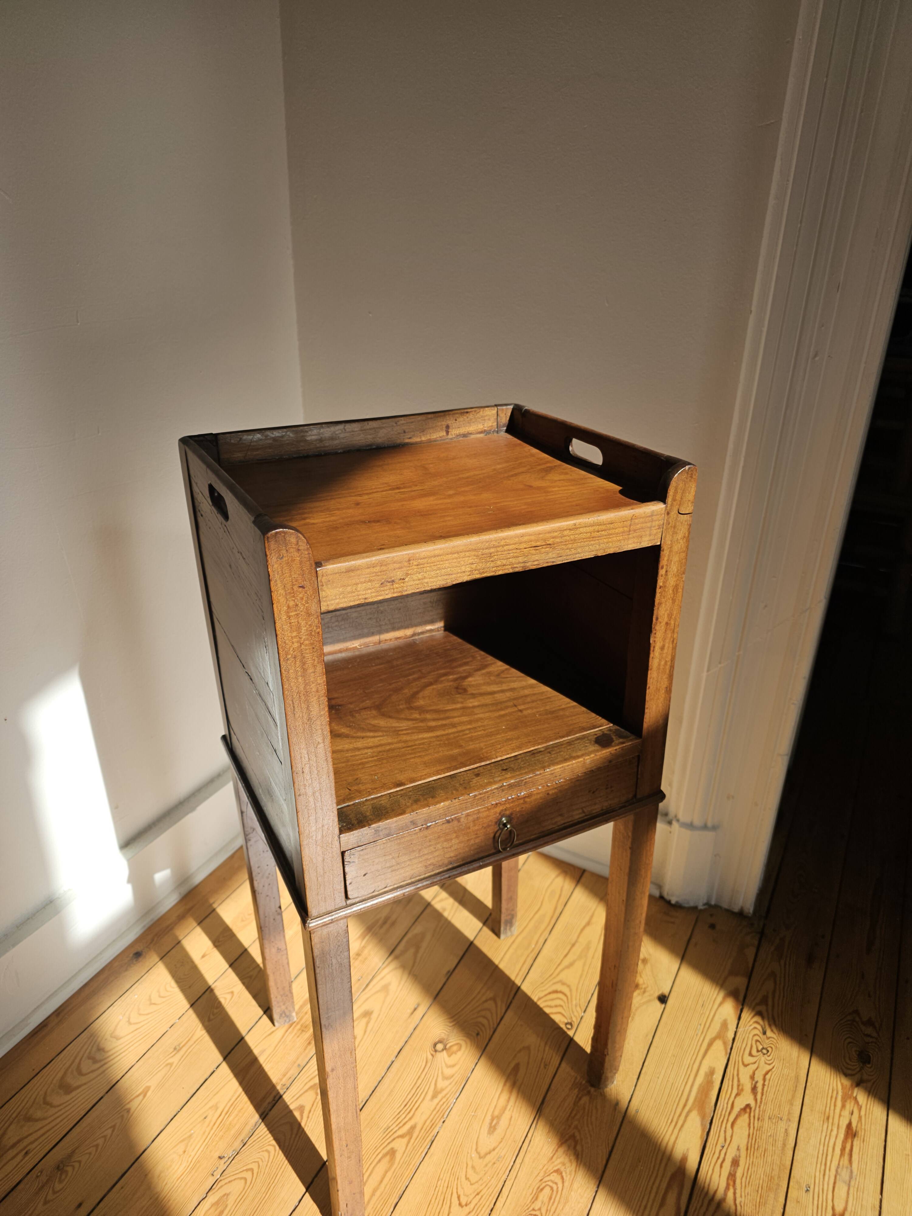 Solid wood side table - Louis XVI style