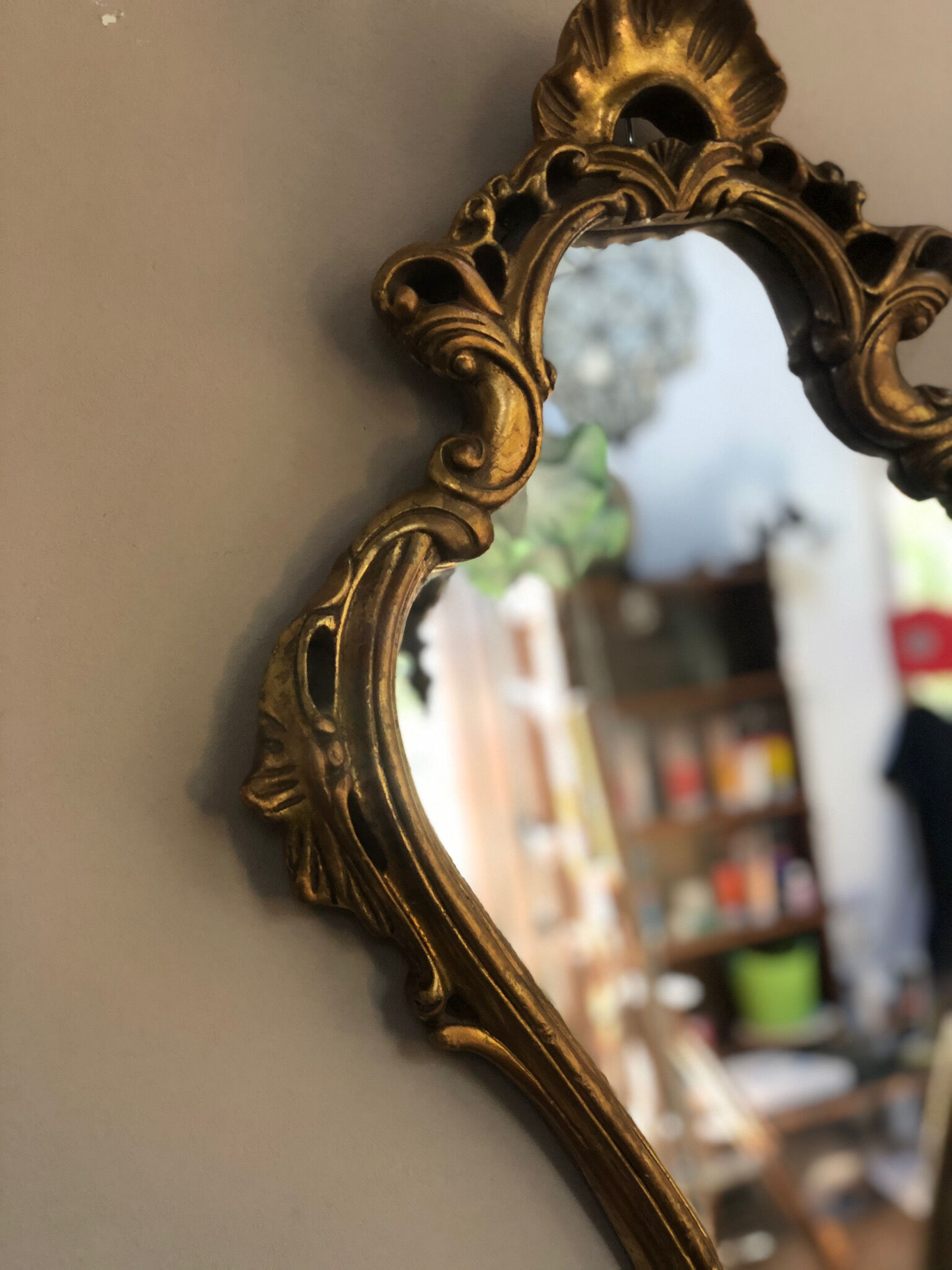 Golden rococo mirror