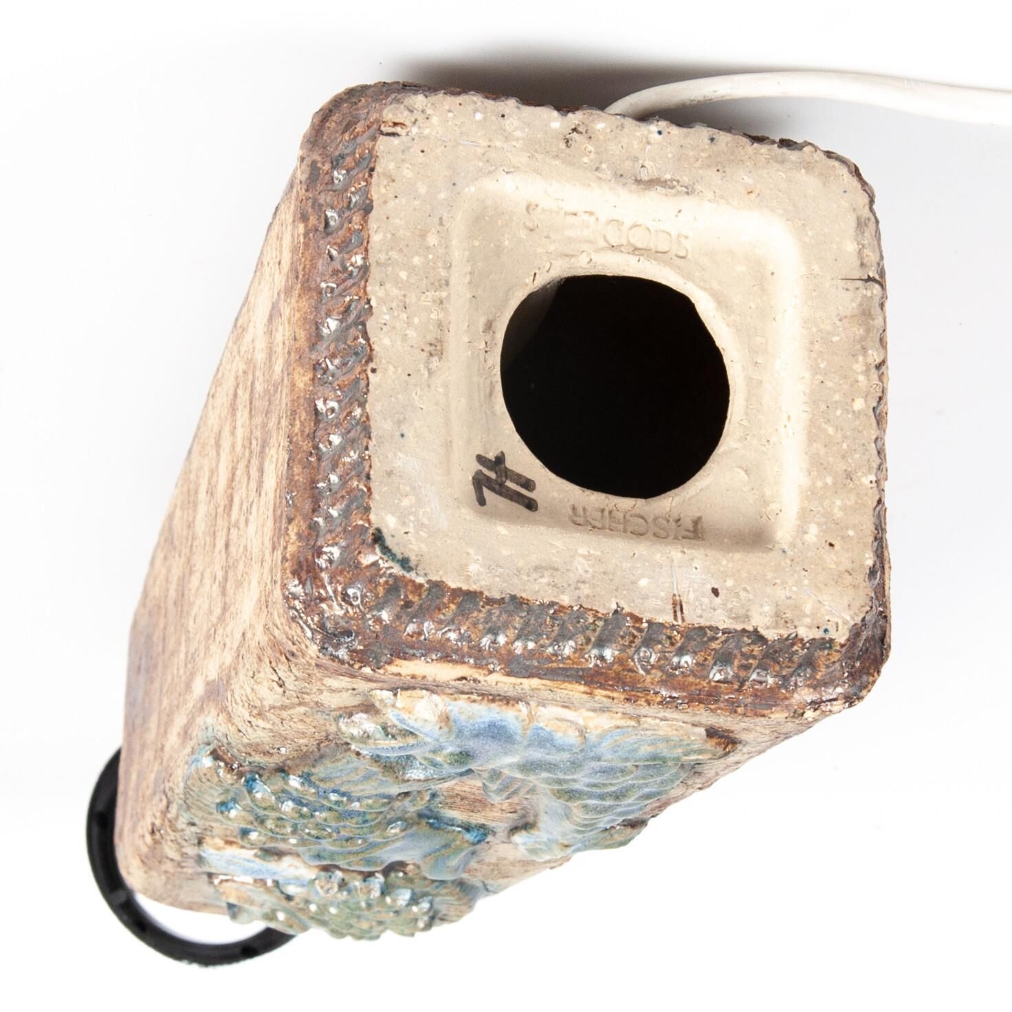 Swedish ceramic desk lamp marked Fischer, 1960