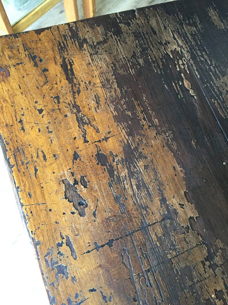 Pupitre d'écolier vintage en bois 1930s