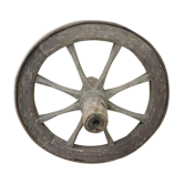 Roue de charrette ancienne en bois