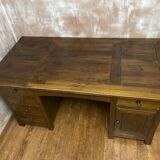 Bureau exotique hévéa massif 5 tiroirs maori