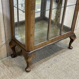 English walnut showcase from the 1950s