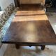 Solid vintage oak dining table in refectory style. Seats 8–10 people.
