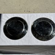 Round vintage silver-plated tray D30 H2