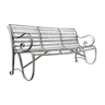 Antique victorian wrought iron rustic garden bench 4 seater