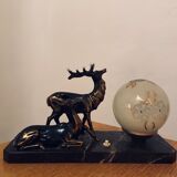 Art Deco lamp doe and opaline