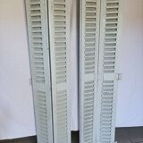 Louvered wooden shutter