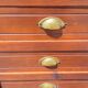 Industrial furniture Wood and Brass, 5 drawers