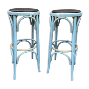 2 tabourets de bar bois