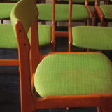 Set of 10 danish teak dining chairs by Erik Buch, 1960