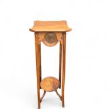 Tall Art Nouveau carved wooden side table