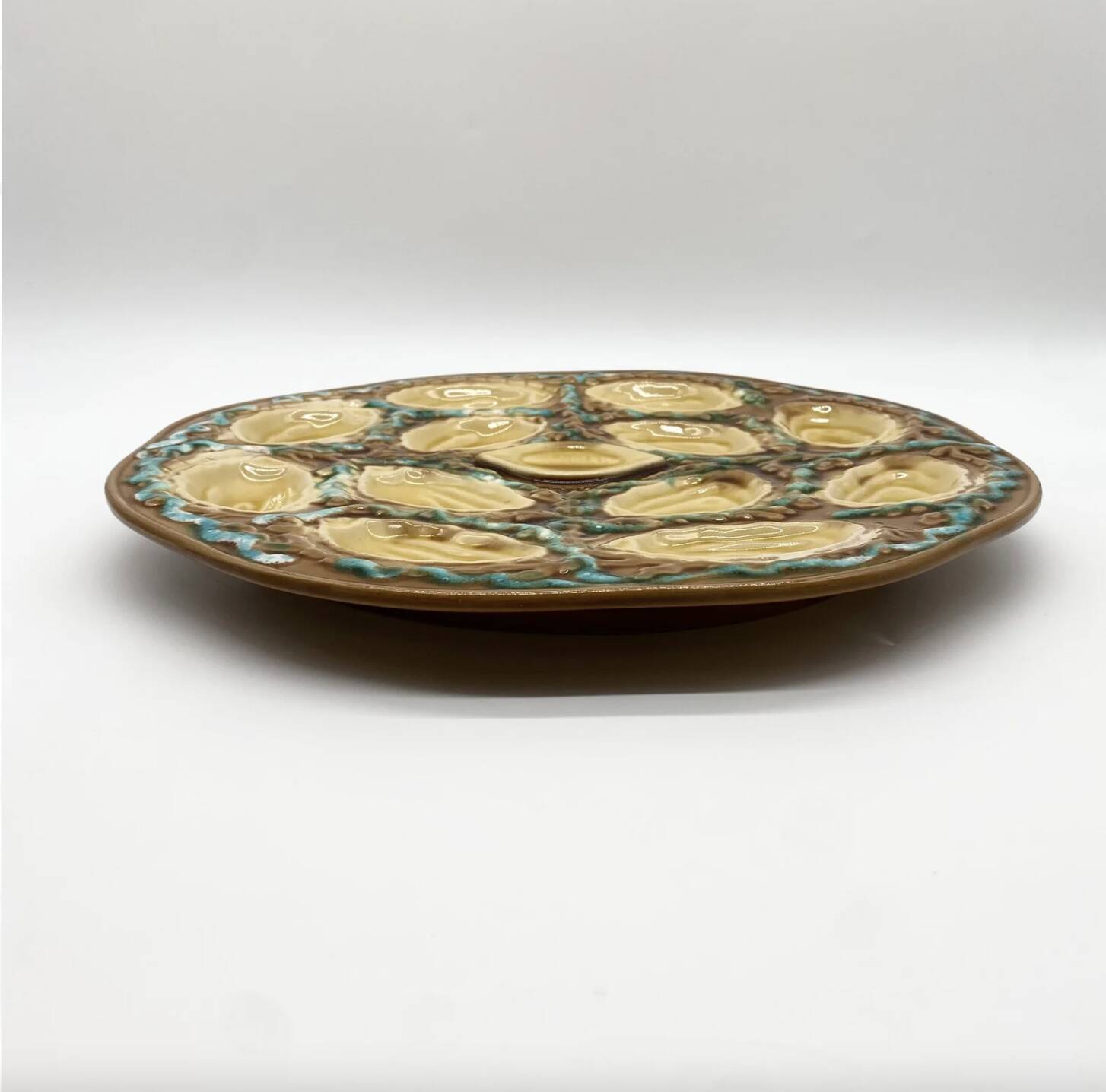 Large “Blue & Yellow” slip dish – 1950s