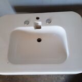 Washbasin design epoch 1970s enamelled ceramic