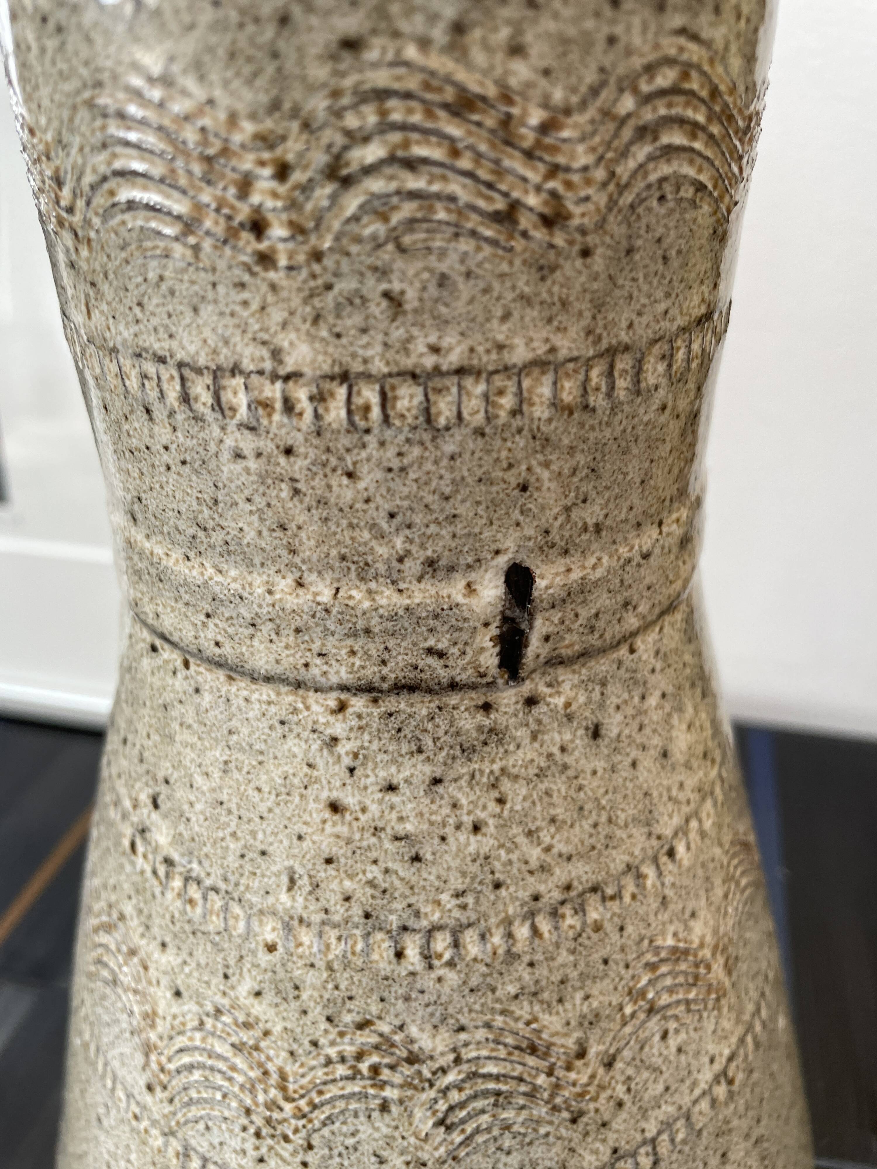 Glazed stoneware vase, 1960s-70s