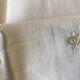 Pair of embroidered linen yarn pillowcases BE