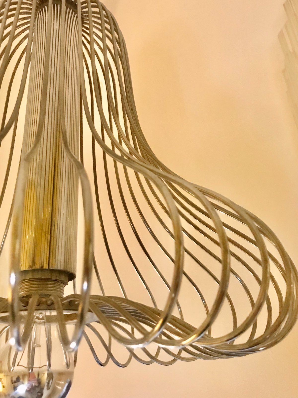 Hanging lamp from Sciolari chrome space age