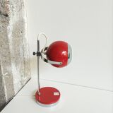 Eyeball lamp in lacquered and chromed metal
