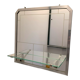 Bathroom mirror with art deco shelf