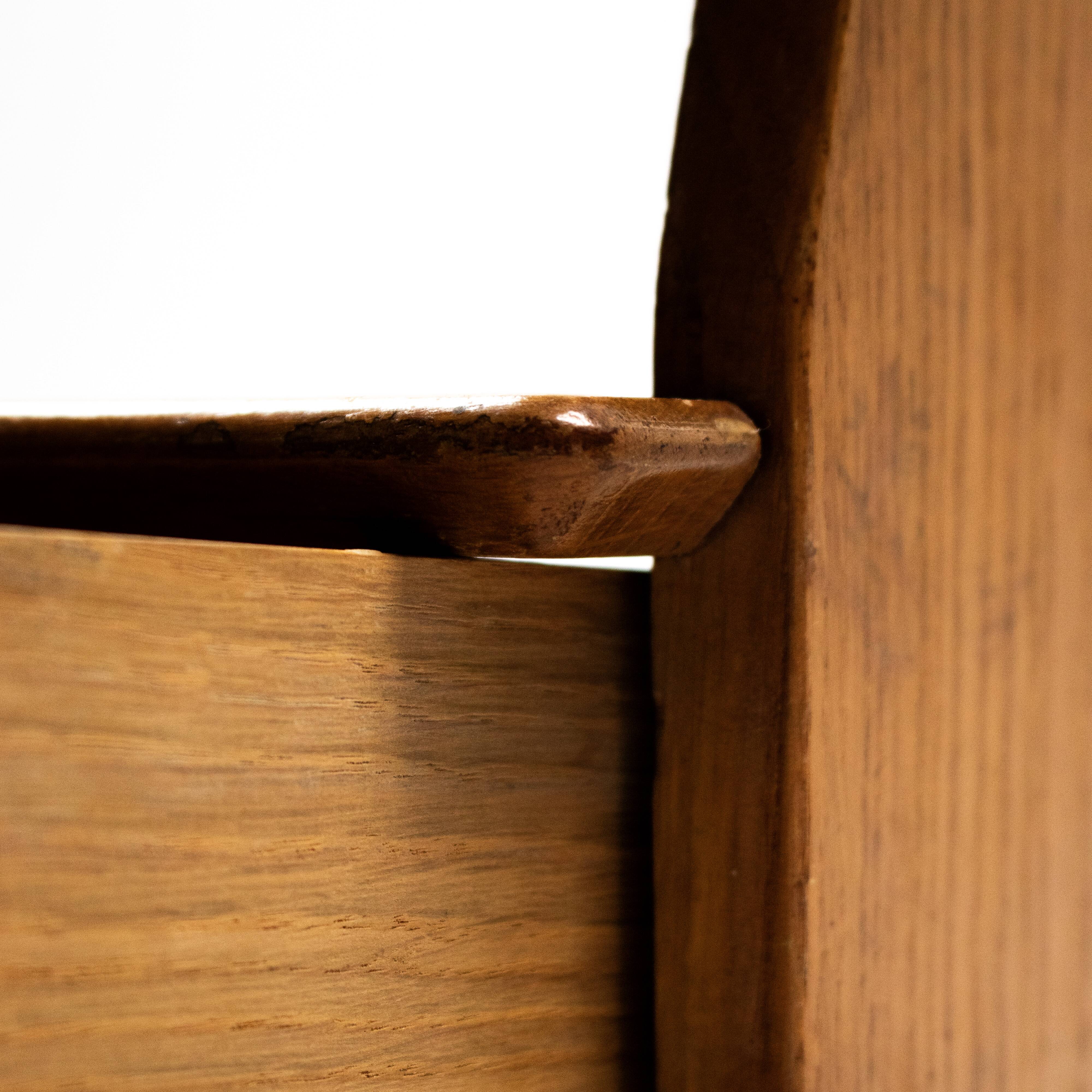 Set of 5 oak wall shelves Marcel Gascoin 50s reconstruction