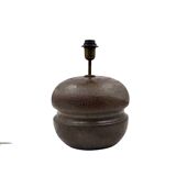Pied de lampe en céramique marron moderne du milieu du siècle, France années 1960