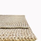 Tapis fait main en fibre naturelle de feuille de palmier fique tricoté