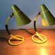 Pair of yellow bedside lamps from the 1950s.