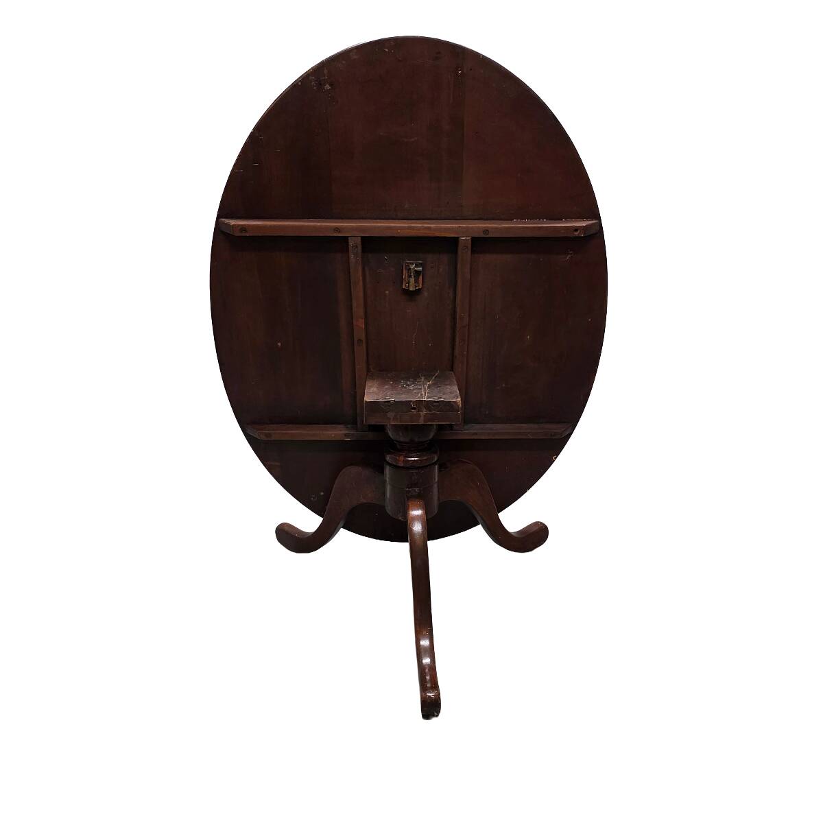 Antique English Oval Mahogany Coffee Table, late 1800s