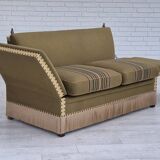 1960s, Danish velour 2 seater drop arm sofa, wool, original condition.