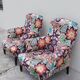 Pair of toad armchairs Napoleon III tapestry missoni italy