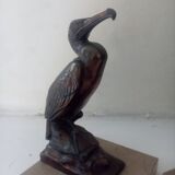 Pelican bookend signed Frecourt