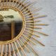 Round rattan mirror 1970