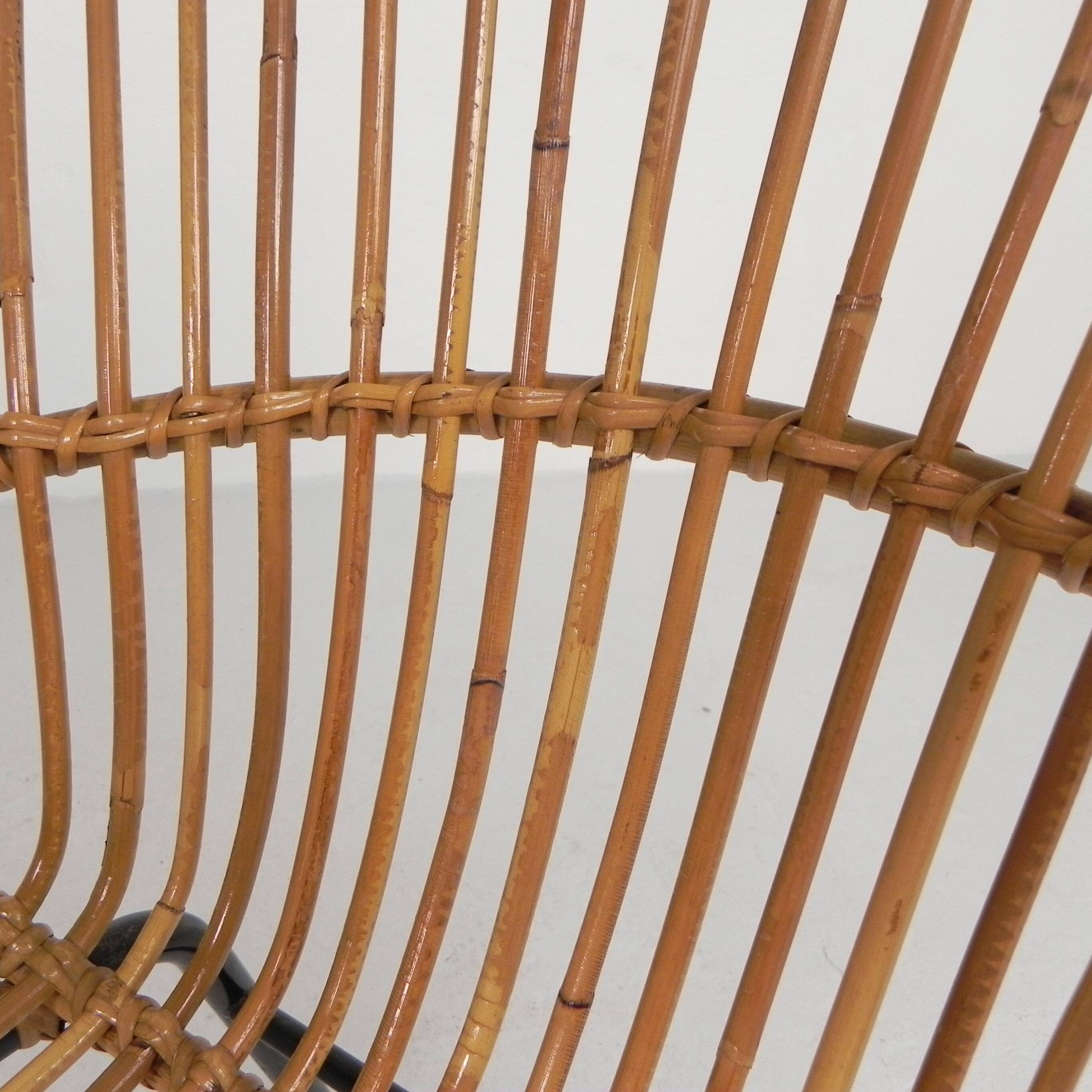 Vintage Rohe Noordwolde bamboo chair, 1960s