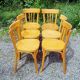 6 stamped Baumann chairs