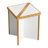 Tabouret en frêne et stratifié, France circa 1970