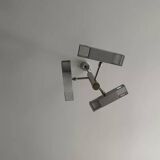 Henri Mathieu chandelier in chromed metal France 1960