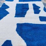 Handmade blue beni mrirt rug