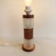 Swedish table lamp, made of what looks like rosewood and crystal glass.
