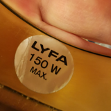 Hanging lamp in solid brass designed by Fritz Schlegel for Lyfa Denmark.