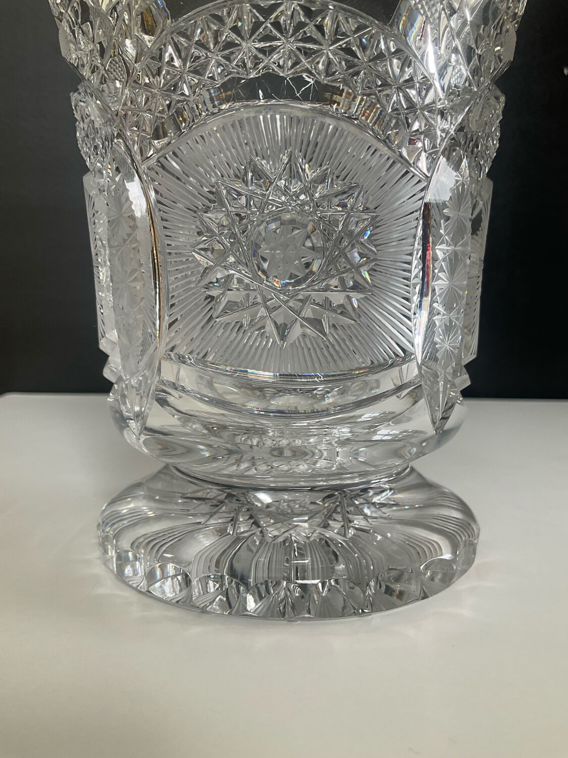 Vintage Bohemian crystal vase