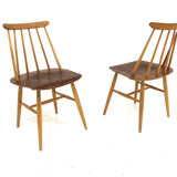 Set of 2 "Fanett" chairs in teak by Ilmari Tapiovaara, Sweden, 1960.