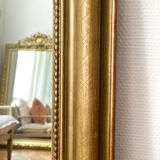 Louis Philippe Mirror beaded carved gold  74x98cm