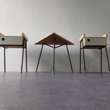 Set of 2 Room '56 nightstands and bedroom sidetable by Rob Parry for Dico, The Netherlands 1950's
