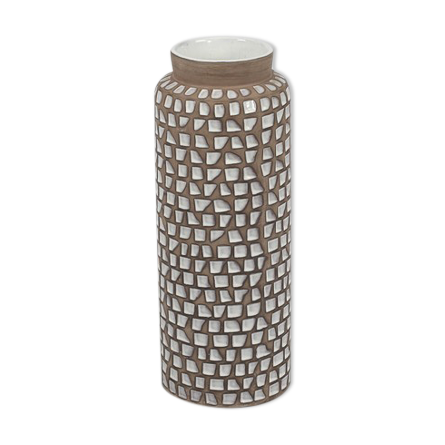 Vase émaillé avec motif profond par Ingrid Atterberg pour Upsala-Ekeby, Suède 1950